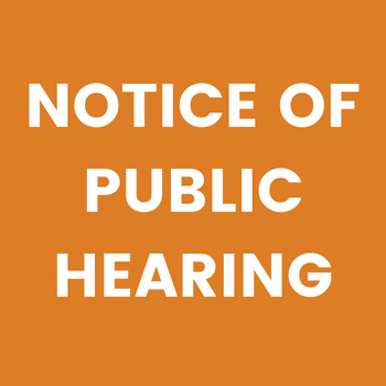 NOTICE OF PUBLIC HEARING(1)