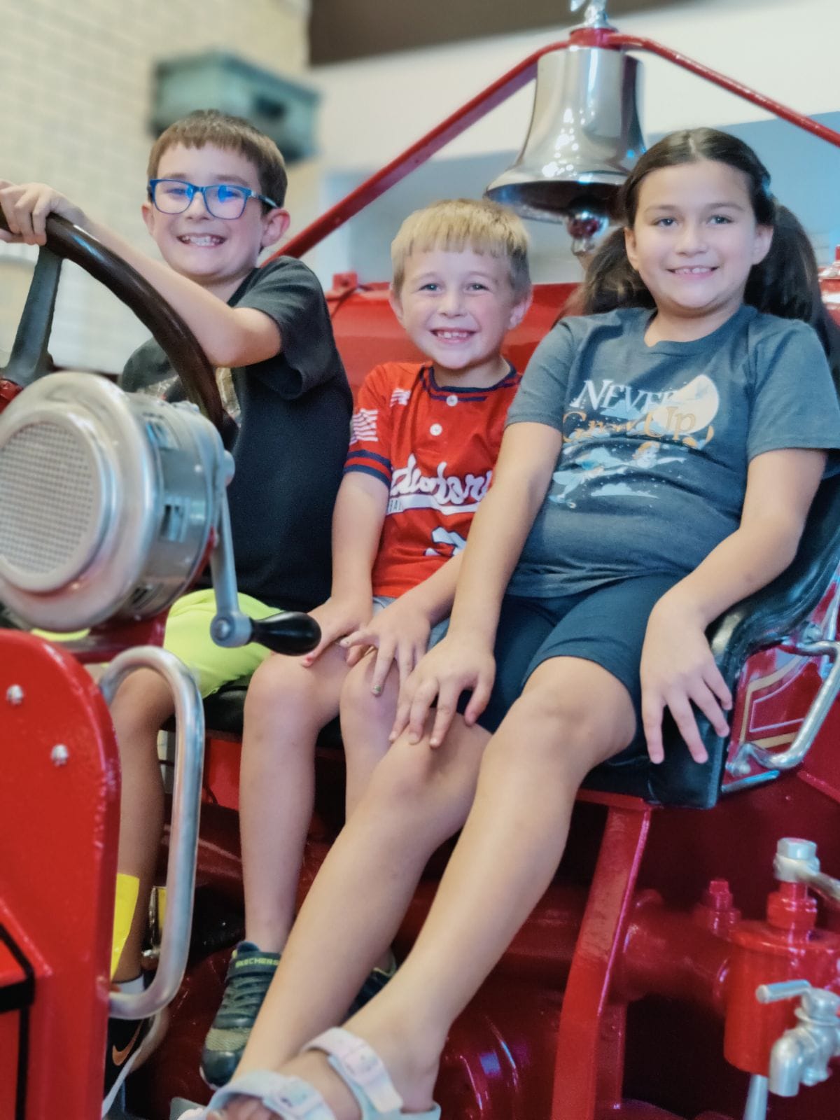 Museum Picture on the Antique Fire Truck