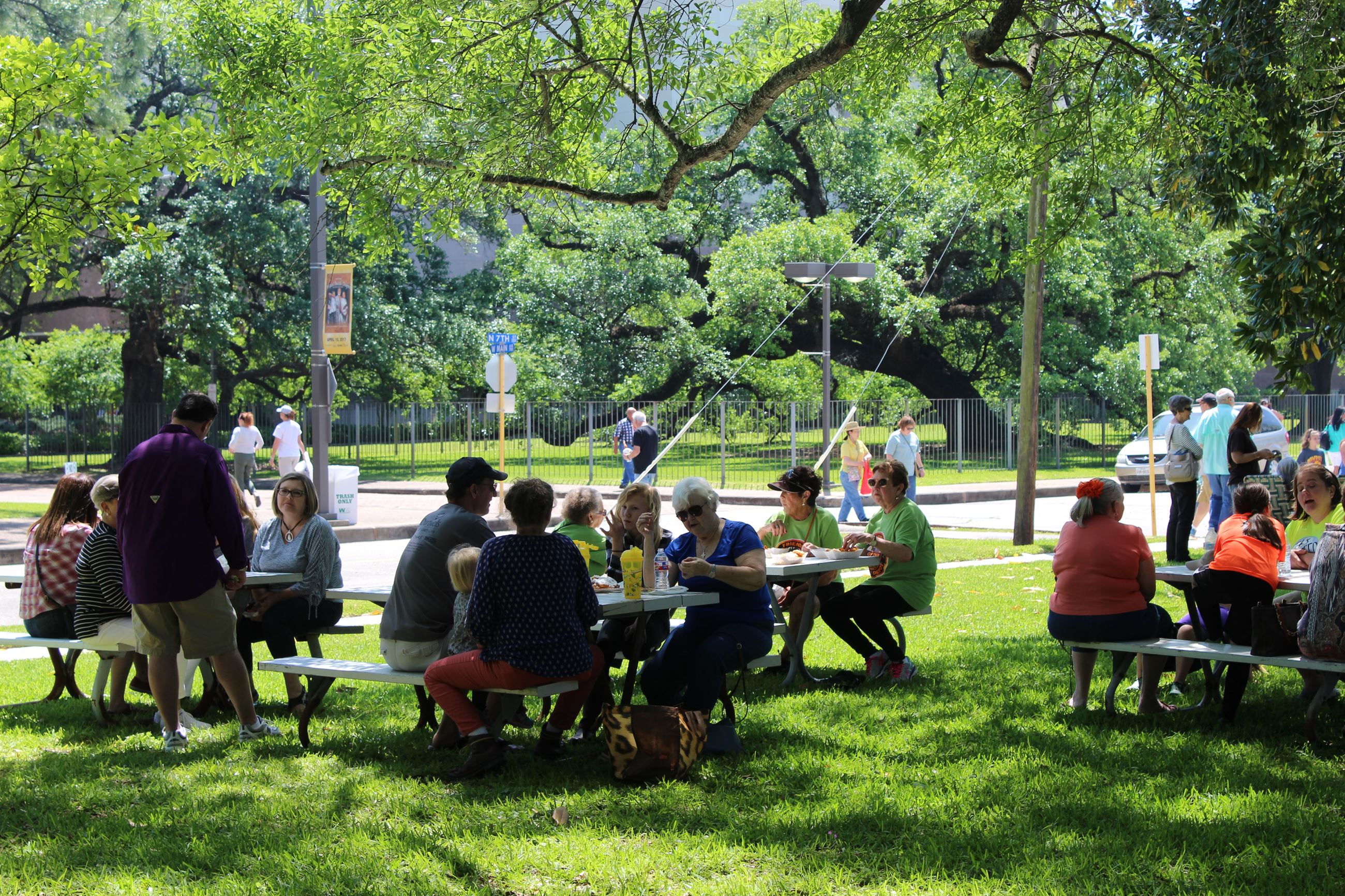 People Eating at Tables