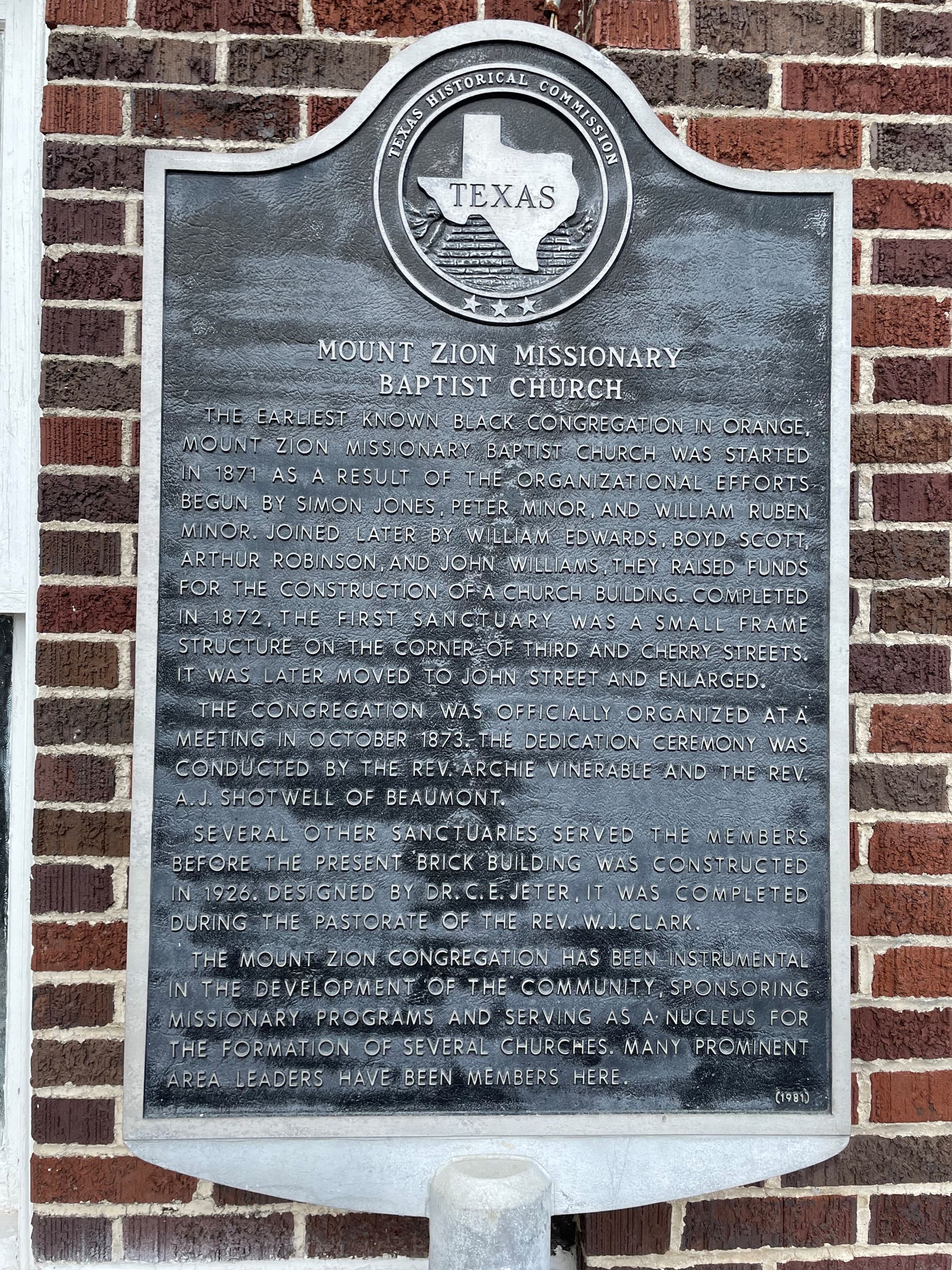 Mount Zion Missionary Baptist Church